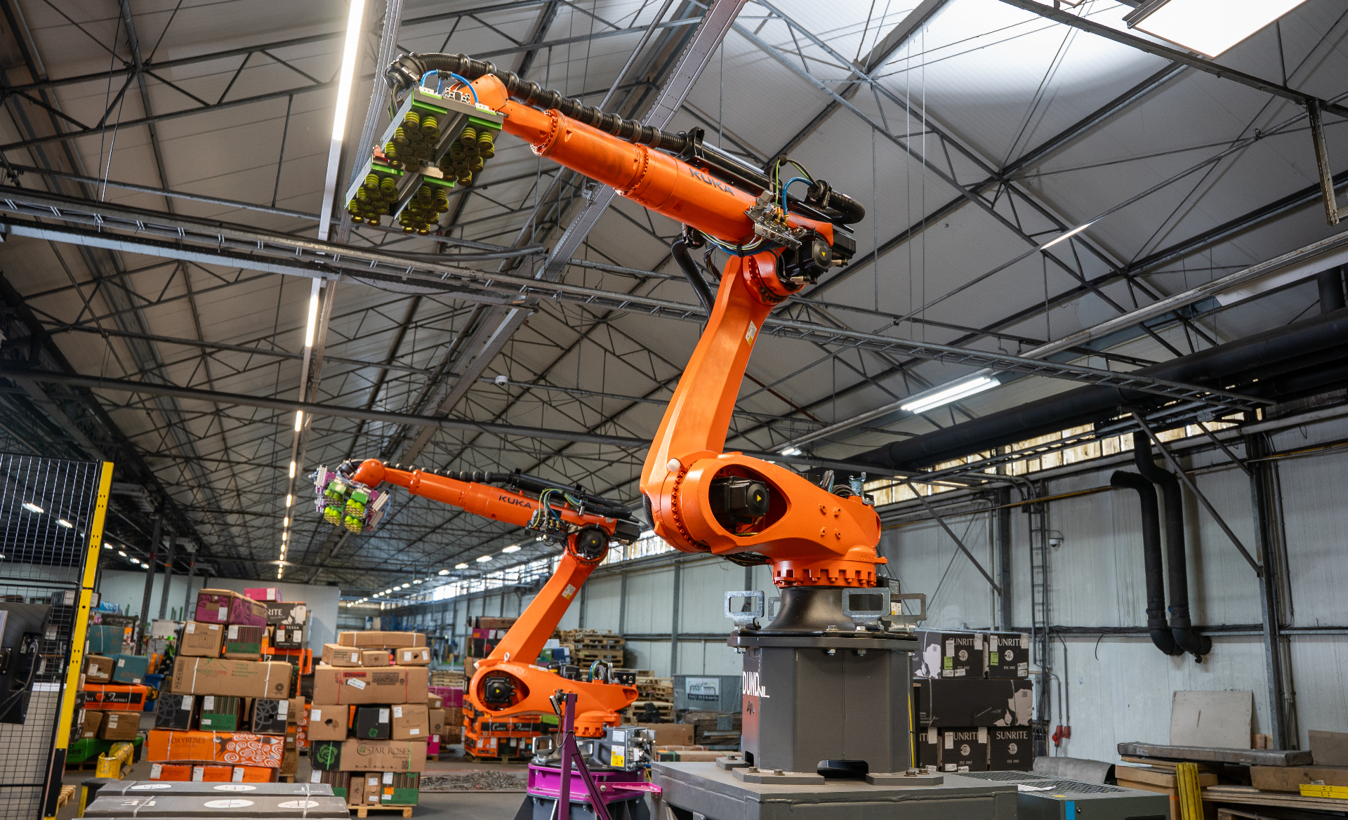 DUND palletizing robots in operation